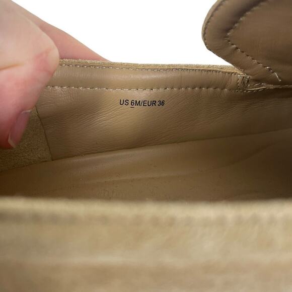 VINCE Ghita Suede Platform Penny Loafers in Tan SIZE 6 - Picture 6 of 6